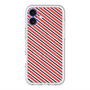 スリムプロテクションプレミアムケース with MagSafe［ Small Stripe - Red × Black ］