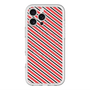 スリムプロテクションプレミアムケース with MagSafe［ Small Stripe - Red × Black ］