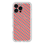 スリムプロテクションプレミアムケース with MagSafe［ Small Stripe - Red × Black ］