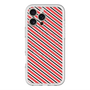 スリムプロテクションプレミアムケース with MagSafe［ Small Stripe - Red × Black ］