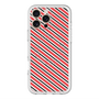 スリムプロテクションプレミアムケース with MagSafe［ Small Stripe - Red × Black ］