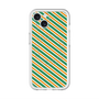 スリムプロテクションプレミアムケース with MagSafe［ Small Stripe - Green × Orange ］