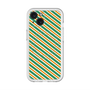 スリムプロテクションプレミアムケース with MagSafe［ Small Stripe - Green × Orange ］