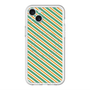 スリムプロテクションプレミアムケース with MagSafe［ Small Stripe - Green × Orange ］