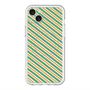 スリムプロテクションプレミアムケース with MagSafe［ Small Stripe - Green × Orange ］