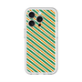 スリムプロテクションプレミアムケース with MagSafe［ Small Stripe - Green × Orange ］