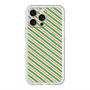 スリムプロテクションプレミアムケース with MagSafe［ Small Stripe - Green × Orange ］