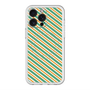 スリムプロテクションプレミアムケース with MagSafe［ Small Stripe - Green × Orange ］