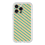 スリムプロテクションプレミアムケース with MagSafe［ Small Stripe - Green × Orange ］
