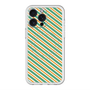 スリムプロテクションプレミアムケース with MagSafe［ Small Stripe - Green × Orange ］