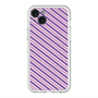 スリムプロテクションプレミアムケース with MagSafe［ Small Stripe - Purple × Pink ］