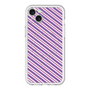 スリムプロテクションプレミアムケース with MagSafe［ Small Stripe - Purple × Pink ］