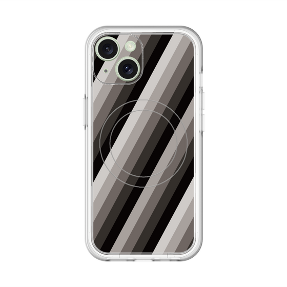 スリムプロテクションプレミアムケース with MagSafe［ Middle Stripe - Black ］