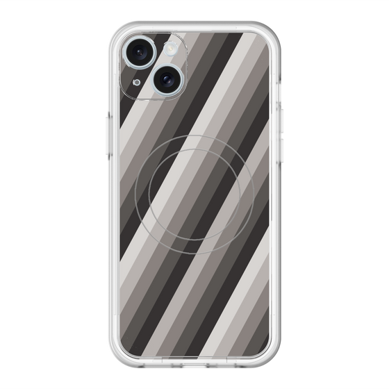スリムプロテクションプレミアムケース with MagSafe［ Middle Stripe - Black ］