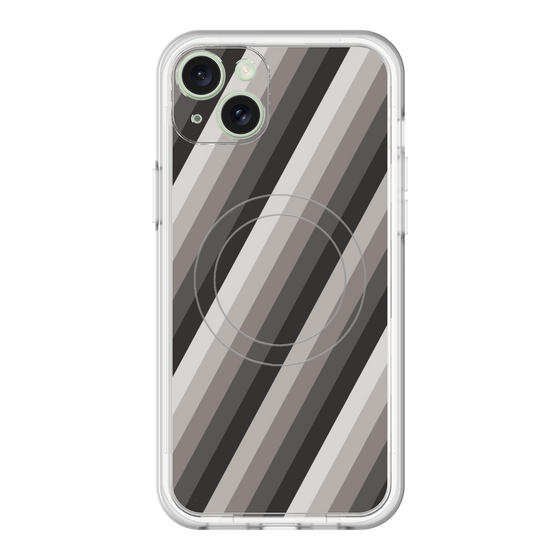 スリムプロテクションプレミアムケース with MagSafe［ Middle Stripe - Black ］