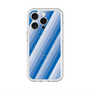 スリムプロテクションプレミアムケース with MagSafe［ Middle Stripe - Blue ］