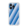 スリムプロテクションプレミアムケース with MagSafe［ Middle Stripe - Blue ］