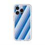 スリムプロテクションプレミアムケース with MagSafe［ Middle Stripe - Blue ］