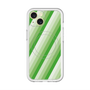スリムプロテクションプレミアムケース with MagSafe［ Middle Stripe - Green ］