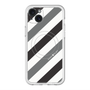 スリムプロテクションプレミアムケース with MagSafe［ Big Stripe - Black × Gray ］