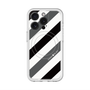 スリムプロテクションプレミアムケース with MagSafe［ Big Stripe - Black × Gray ］