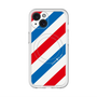 スリムプロテクションプレミアムケース with MagSafe［ Big Stripe - Red × Blue ］