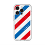 スリムプロテクションプレミアムケース with MagSafe［ Big Stripe - Red × Blue ］