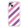 スリムプロテクションプレミアムケース with MagSafe［ Big Stripe - Purple × Pink ］