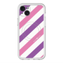 スリムプロテクションプレミアムケース with MagSafe［ Big Stripe - Purple × Pink ］
