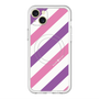 スリムプロテクションプレミアムケース with MagSafe［ Big Stripe - Purple × Pink ］