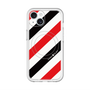 スリムプロテクションプレミアムケース with MagSafe［ Big Stripe - Red × Black ］