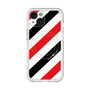 スリムプロテクションプレミアムケース with MagSafe［ Big Stripe - Red × Black ］