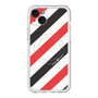 スリムプロテクションプレミアムケース with MagSafe［ Big Stripe - Red × Black ］