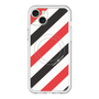 スリムプロテクションプレミアムケース with MagSafe［ Big Stripe - Red × Black ］