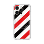 スリムプロテクションプレミアムケース with MagSafe［ Big Stripe - Red × Black ］