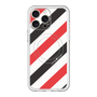 スリムプロテクションプレミアムケース with MagSafe［ Big Stripe - Red × Black ］