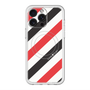 スリムプロテクションプレミアムケース with MagSafe［ Big Stripe - Red × Black ］