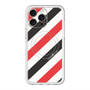 スリムプロテクションプレミアムケース with MagSafe［ Big Stripe - Red × Black ］