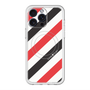 スリムプロテクションプレミアムケース with MagSafe［ Big Stripe - Red × Black ］