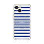スリムプロテクションプレミアムケース with MagSafe［ Small Border - Navy ］