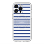 スリムプロテクションプレミアムケース with MagSafe［ Small Border - Navy ］