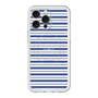 スリムプロテクションプレミアムケース with MagSafe［ Small Border - Navy ］