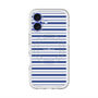 スリムプロテクションプレミアムケース with MagSafe［ Small Border - Navy ］