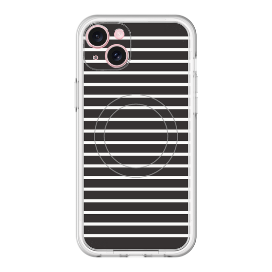 スリムプロテクションプレミアムケース with MagSafe［ Middle Border - Black ］