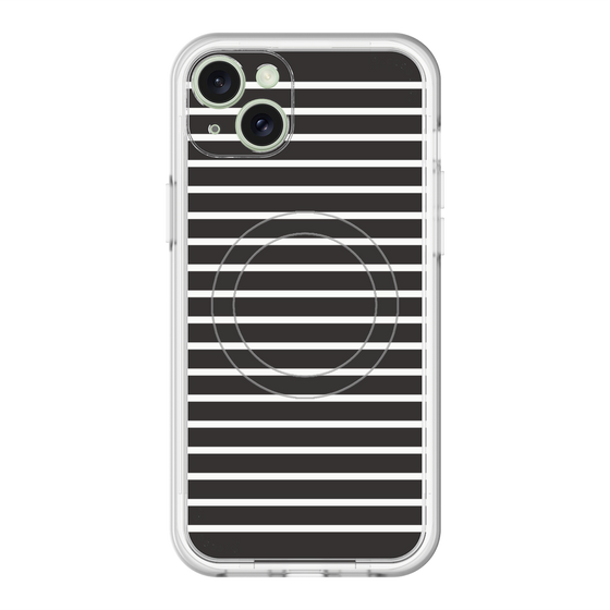 スリムプロテクションプレミアムケース with MagSafe［ Middle Border - Black ］