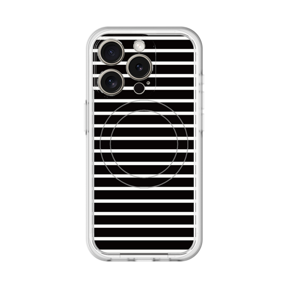 スリムプロテクションプレミアムケース with MagSafe［ Middle Border - Black ］