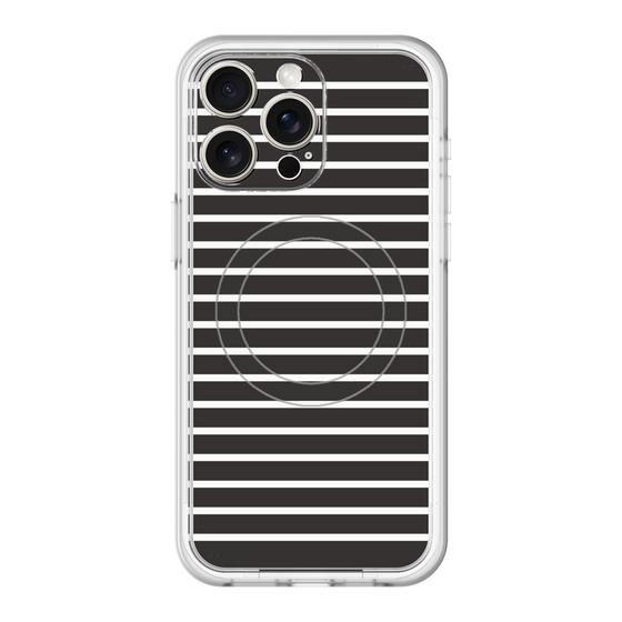 スリムプロテクションプレミアムケース with MagSafe［ Middle Border - Black ］