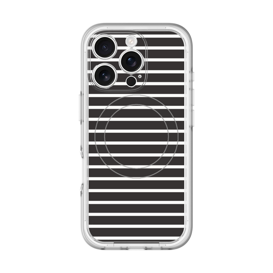スリムプロテクションプレミアムケース with MagSafe［ Middle Border - Black ］