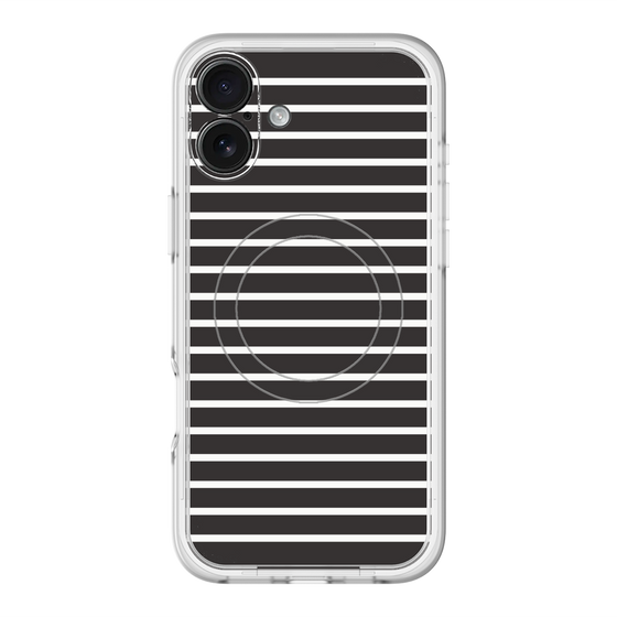 スリムプロテクションプレミアムケース with MagSafe［ Middle Border - Black ］