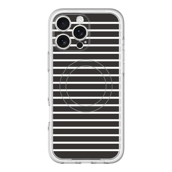 スリムプロテクションプレミアムケース with MagSafe［ Middle Border - Black ］